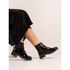 LUNAR Parlour Black Patent Ankle Boot -Chic Ladies Shoes Store parlour black patent ankle boot p6949 446491 image