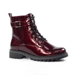 LUNAR Parlour Burgundy Patent Ankle Boot -Chic Ladies Shoes Store parlour burgundy patent ankle boot p6951 394713 image