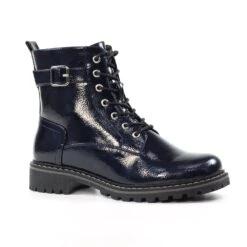 LUNAR Parlour Navy Patent Ankle Boot -Chic Ladies Shoes Store parlour navy patent ankle boot p6950 394665 image
