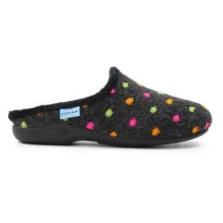 LUNAR Peanut Black Mule Slipper