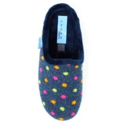 LUNAR Peanut Navy Mule Slipper -Chic Ladies Shoes Store peanut navy mule slipper p6845 388953 image