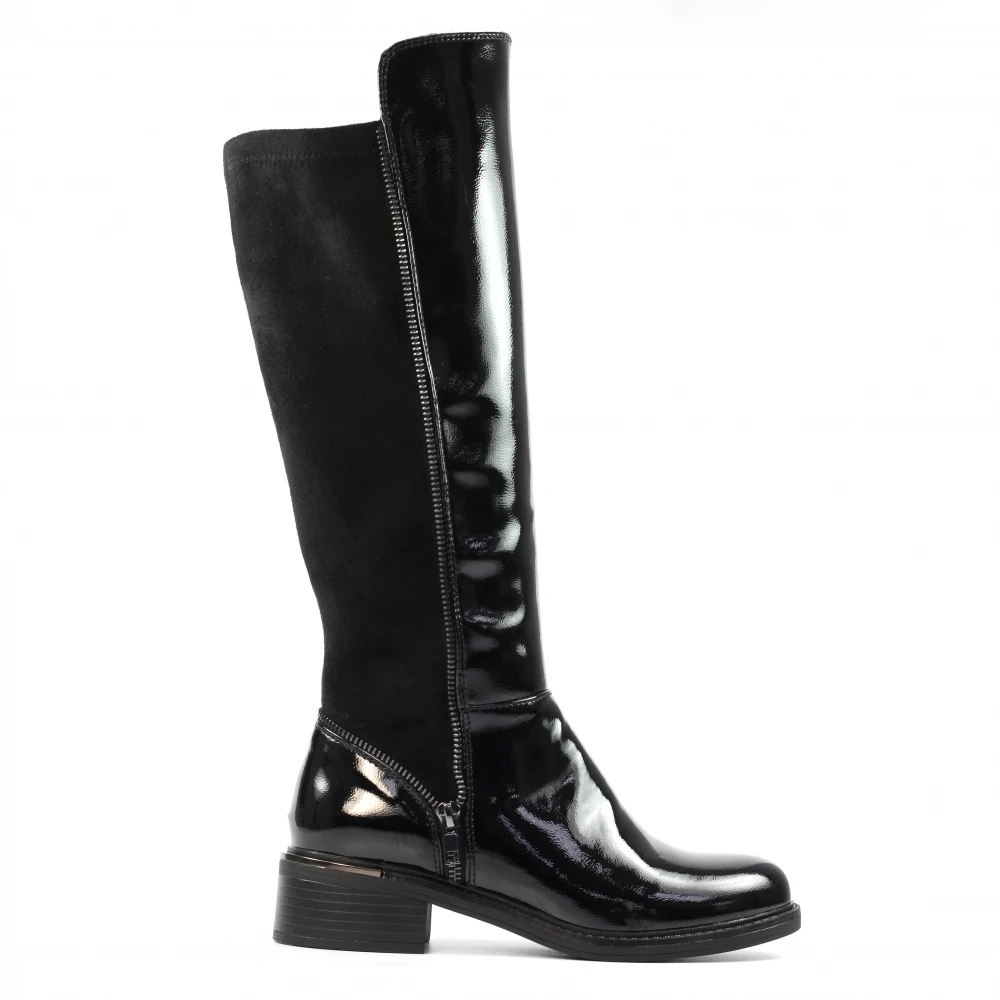 LUNAR Perkins Black Patent Long Boot 3 LUNAR Perkins Black Patent Long Boot
