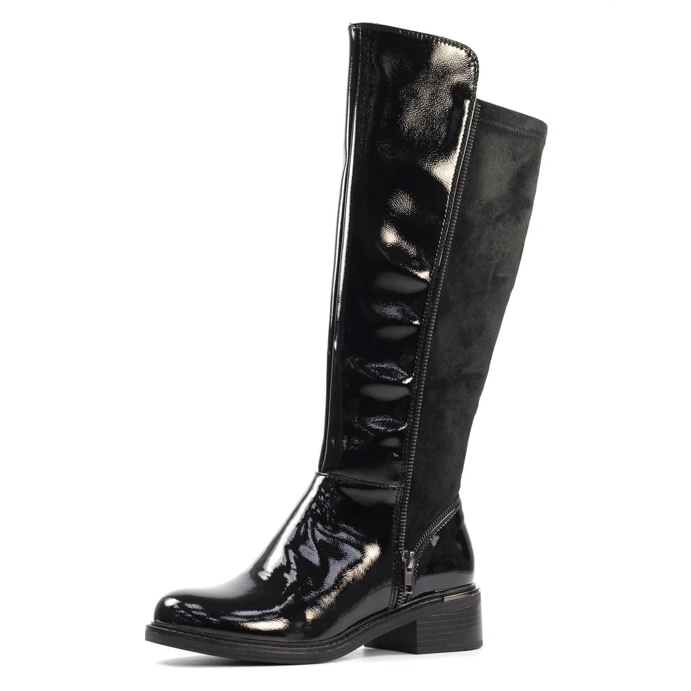 LUNAR Perkins Black Patent Long Boot 7 LUNAR Perkins Black Patent Long Boot - Image 5