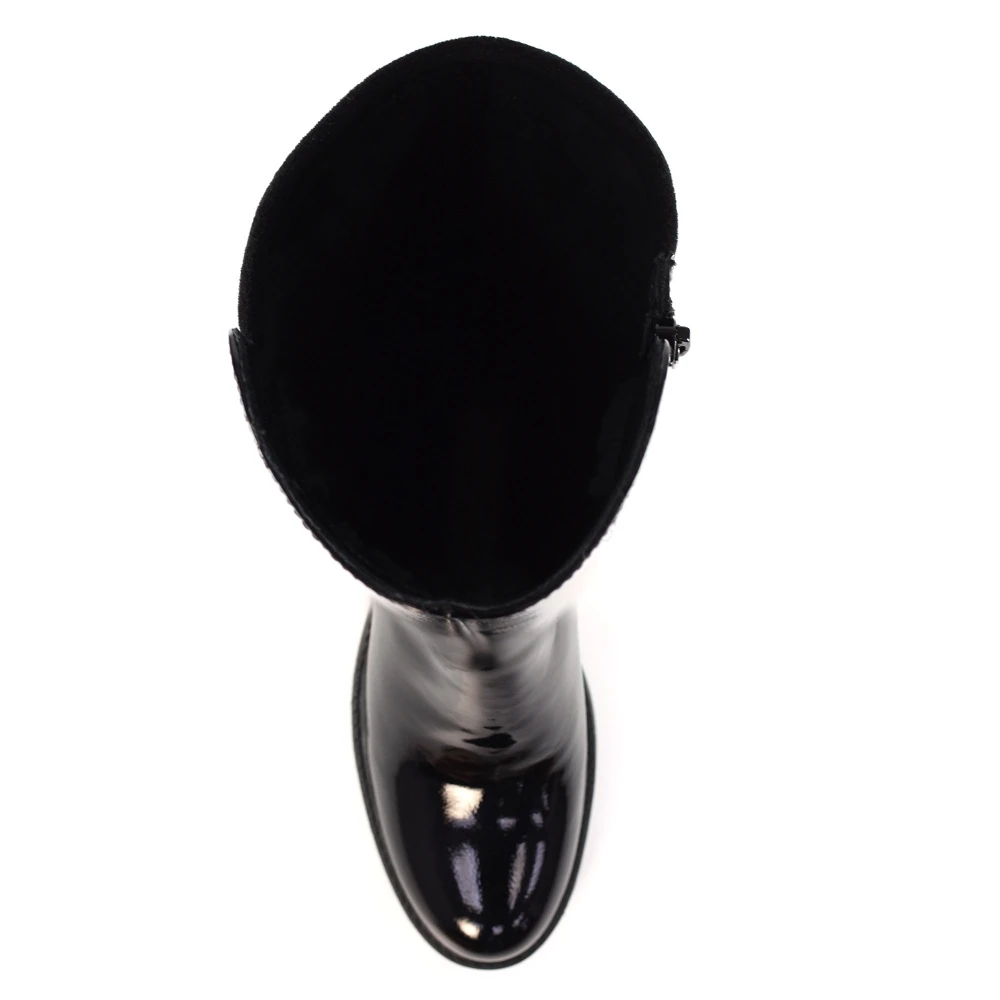 LUNAR Perkins Black Patent Long Boot 10 LUNAR Perkins Black Patent Long Boot - Image 8