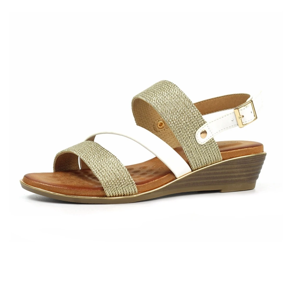 LUNAR Pippa White Wedge Sandal 7 LUNAR Pippa White Wedge Sandal - Image 5