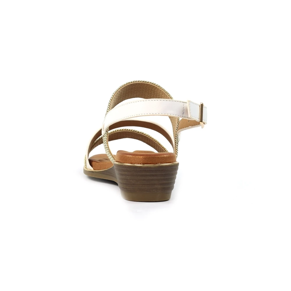 LUNAR Pippa White Wedge Sandal 9 LUNAR Pippa White Wedge Sandal - Image 7