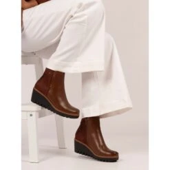 LUNAR Pixie Tan Ankle Wedge Boot 11 LUNAR Pixie Tan Ankle Wedge Boot -Chic Ladies Shoes Store pixie tan ankle wedge boot p7660 441236 image