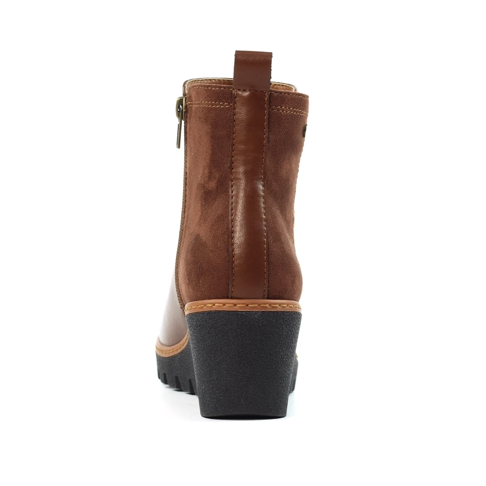 LUNAR Pixie Tan Ankle Wedge Boot 9 LUNAR Pixie Tan Ankle Wedge Boot - Image 7