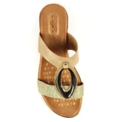 LUNAR Porto Beige Wedge Sandal -Chic Ladies Shoes Store porto beige wedge sandal p6374 404176 image