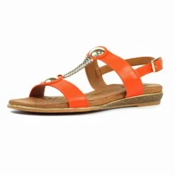 LUNAR Renoir Orange Sandal -Chic Ladies Shoes Store renoir orange sandal p7089 404680 image