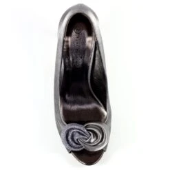 LUNAR Ripley Grey Satin Peep Toe -Chic Ladies Shoes Store ripley grey satin peep toe p6716 381862 image