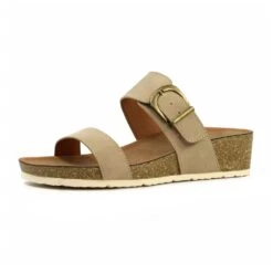 LUNAR Ripple Taupe Wedge Sandal -Chic Ladies Shoes Store ripple taupe wedge sandal p7160 410183 image