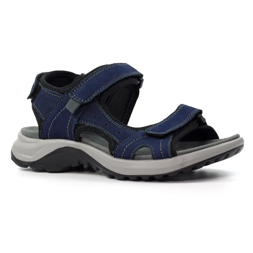 Riviera Navy Leather Sandal 4 Riviera Navy Leather Sandal - Image 2