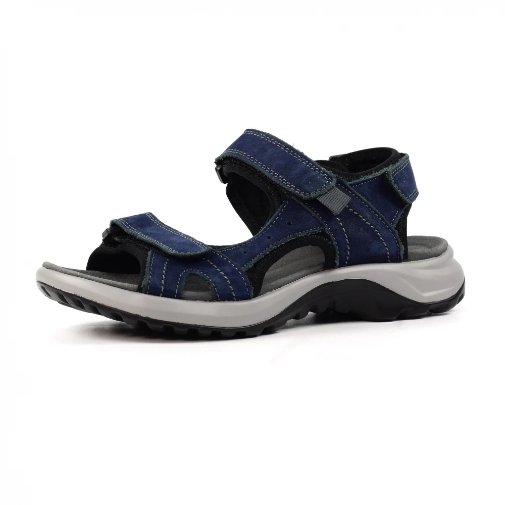 Riviera Navy Leather Sandal 5 Riviera Navy Leather Sandal - Image 3