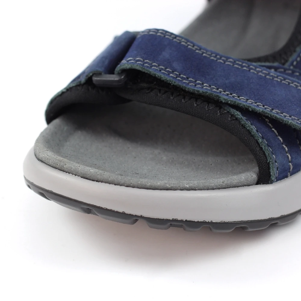 Riviera Navy Leather Sandal 8 Riviera Navy Leather Sandal - Image 6