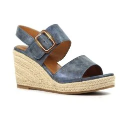 LUNAR Rochester Blue Wedge Sandal -Chic Ladies Shoes Store rochester blue wedge sandal p7162 410261 image