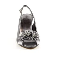 LUNAR Sabrina Dark Grey Satin Slingback Court -Chic Ladies Shoes Store sabrina dark grey satin slingback court p6726 382140 image