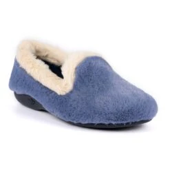 LUNAR Shake Blue Fur Trim Slipper -Chic Ladies Shoes Store shake blue fur trim slipper p4836 292033 image