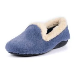 LUNAR Shake Blue Fur Trim Slipper -Chic Ladies Shoes Store shake blue fur trim slipper p4836 292039 image