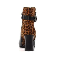 LUNAR Shaw Black/Ocelot Ankle Boot -Chic Ladies Shoes Store shaw black ocelot ankle boot p7605 436788 image