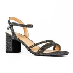 LUNAR Shazam Pewter Block Heel Sandal -Chic Ladies Shoes Store shazam pewter block heel sandal p7596 437226 image