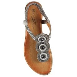 LUNAR Silvia Pewter Toe Post Gem Sandal -Chic Ladies Shoes Store silvia pewter toe post gem sandal p6747 382717 image