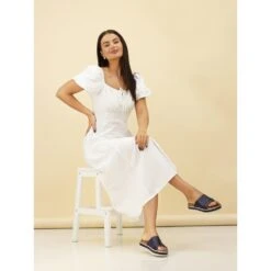 LUNAR Sorrento Navy Leather Sandal -Chic Ladies Shoes Store sorrento navy leather sandal p7279 417534 image