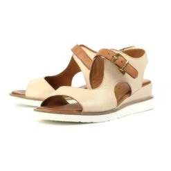 LUNAR Spring Beige Leather Wedge Sandal -Chic Ladies Shoes Store spring beige leather wedge sandal p7285 417882 image