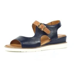 LUNAR Spring Navy Leather Wedge Sandal -Chic Ladies Shoes Store spring navy leather wedge sandal p7286 417912 image