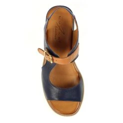 LUNAR Spring Navy Leather Wedge Sandal -Chic Ladies Shoes Store spring navy leather wedge sandal p7286 417936 image