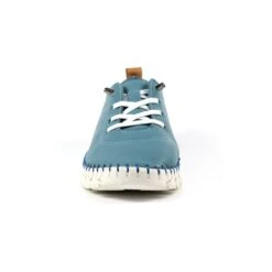 LUNAR St Austell Light Blue Leather Plimsoll -Chic Ladies Shoes Store st austell light blue leather plimsoll p6797 386357 image
