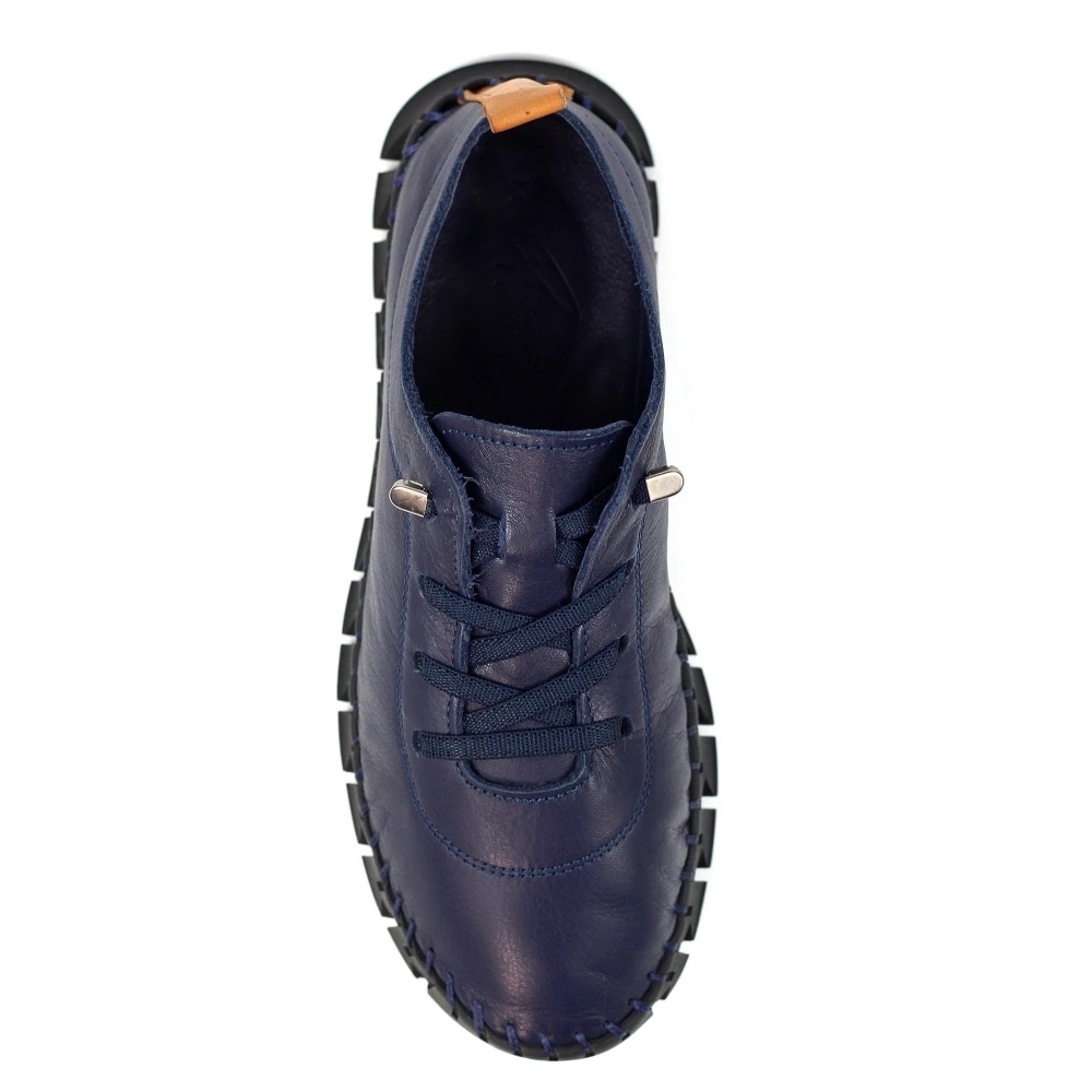 LUNAR St Austell Navy And Black Leather Plimsoll 10 LUNAR St Austell Navy And Black Leather Plimsoll - Image 8