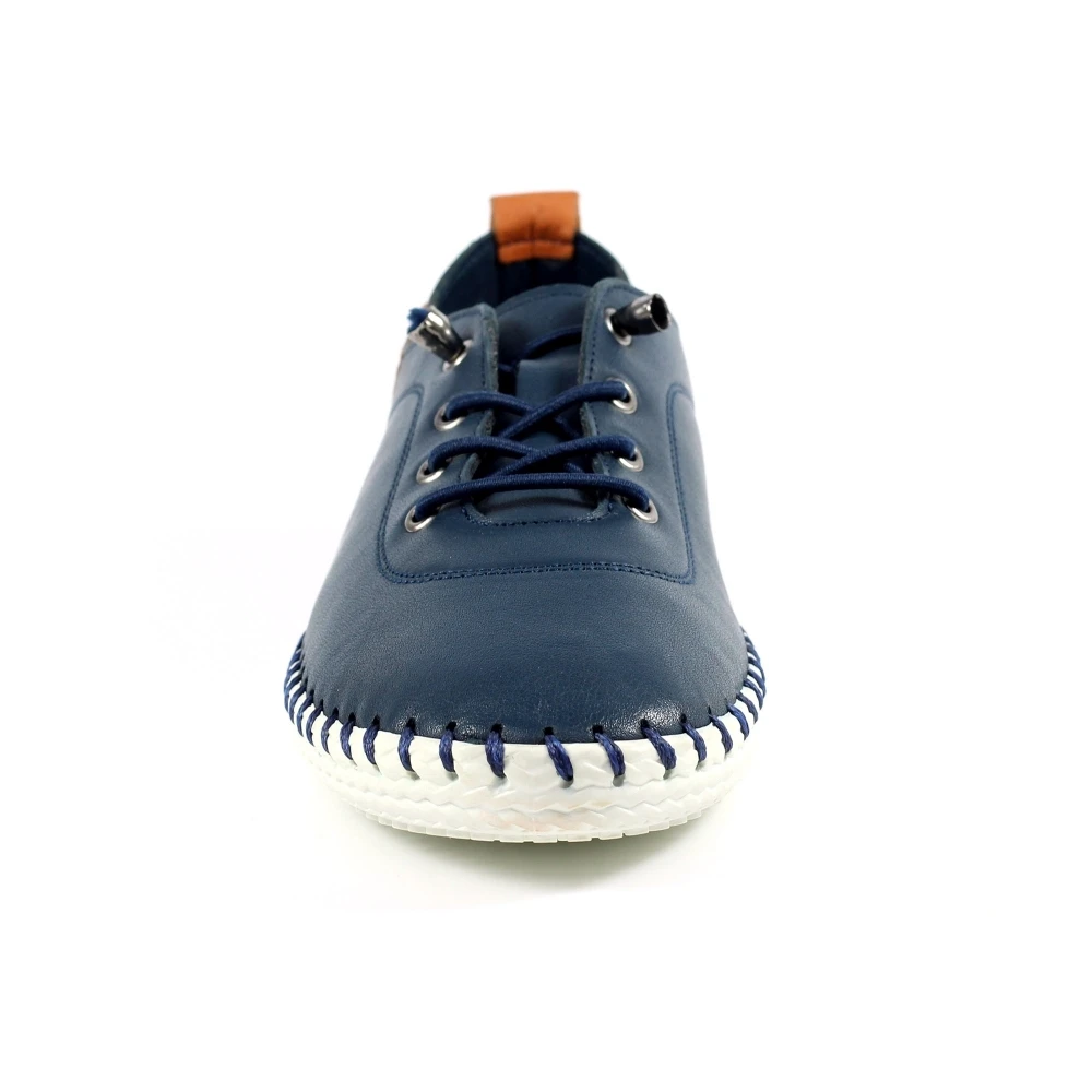 LUNAR St. Ives Blue Leather Plimsoll 7 LUNAR St. Ives Blue Leather Plimsoll - Image 5