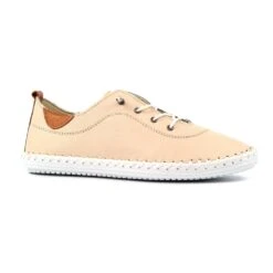 LUNAR St. Ives Cream Leather Plimsoll -Chic Ladies Shoes Store st ives cream leather plimsoll p7205 413705 image