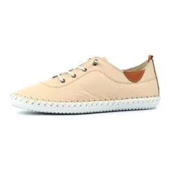 LUNAR St. Ives Cream Leather Plimsoll -Chic Ladies Shoes Store st ives cream leather plimsoll p7205 413711 image