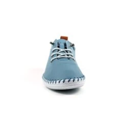 LUNAR St. Ives Light Blue Leather Plimsoll -Chic Ladies Shoes Store st ives light blue leather plimsoll p6288 372389 image