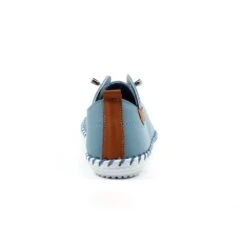 LUNAR St. Ives Light Blue Leather Plimsoll -Chic Ladies Shoes Store st ives light blue leather plimsoll p6288 372395 image