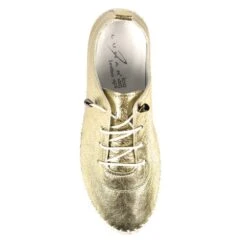LUNAR St. Ives Metallic Gold Plimsoll -Chic Ladies Shoes Store st ives metallic gold plimsoll p6340 374325 image