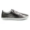 LUNAR St. Ives Metallic Pewter Plimsoll -Chic Ladies Shoes Store st ives metallic pewter plimsoll p6342 373669 image
