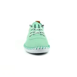 LUNAR St. Ives Mint Leather Plimsoll -Chic Ladies Shoes Store st ives mint leather plimsoll p6291 372239 image