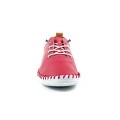 LUNAR St. Ives Raspberry Leather Plimsoll -Chic Ladies Shoes Store st ives raspberry leather plimsoll p5690 372437 image
