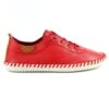 LUNAR St. Ives Red Leather Plimsoll -Chic Ladies Shoes Store st ives red leather plimsoll p5916 354902 image