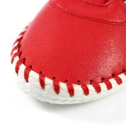 LUNAR St. Ives Red Leather Plimsoll -Chic Ladies Shoes Store st ives red leather plimsoll p5916 354920 image