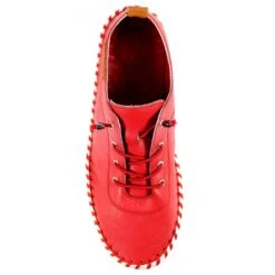 LUNAR St. Ives Red Leather Plimsoll -Chic Ladies Shoes Store st ives red leather plimsoll p5916 354926 image