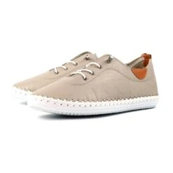 LUNAR St. Ives Stone Leather Plimsoll -Chic Ladies Shoes Store st ives stone leather plimsoll p7204 413765 image