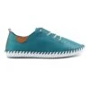 LUNAR St. Ives Teal Leather Plimsoll -Chic Ladies Shoes Store st ives teal leather plimsoll p6289 372281 image