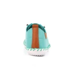 LUNAR St. Ives Turquoise Leather Plimsoll -Chic Ladies Shoes Store st ives turquoise leather plimsoll p7203 412751 image