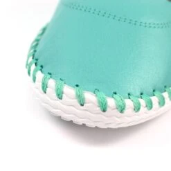 LUNAR St. Ives Turquoise Leather Plimsoll -Chic Ladies Shoes Store st ives turquoise leather plimsoll p7203 412757 image