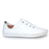 LUNAR St. Ives White Leather Plimsoll -Chic Ladies Shoes Store st ives white leather plimsoll p5918 379926 image