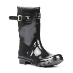 LUNAR Sweden Black Mid-Calf Wellington -Chic Ladies Shoes Store sweden black mid calf wellington p6833 388251 image